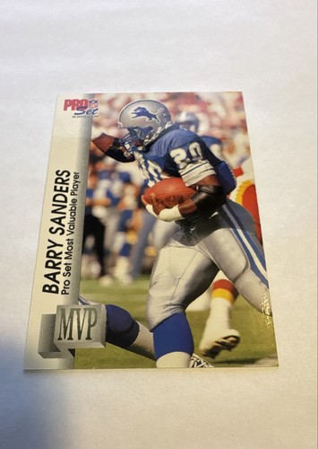 Barry Sanders #MVP19 1992 Pro Set Gold MVP's card