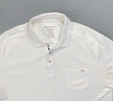 Tommy Bahama Island Zone Emfielder Pocket Pique Polo Shirt. White, 2XL. MINT 