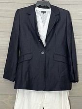 Ann Taylor Classic Linen Blazer Womens 8 Tailored Professional Office