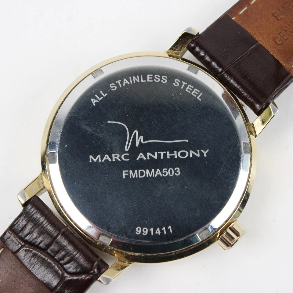 Marc Anthony Stainless Steel and Leather Men's Watch FMDMA503 - Image 4 of 4