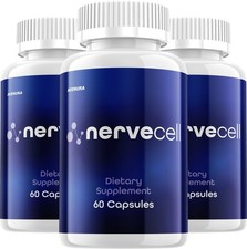 (3 Pack) Nervecell Capsules - Advanced Formula Supplement Brain Health Support
