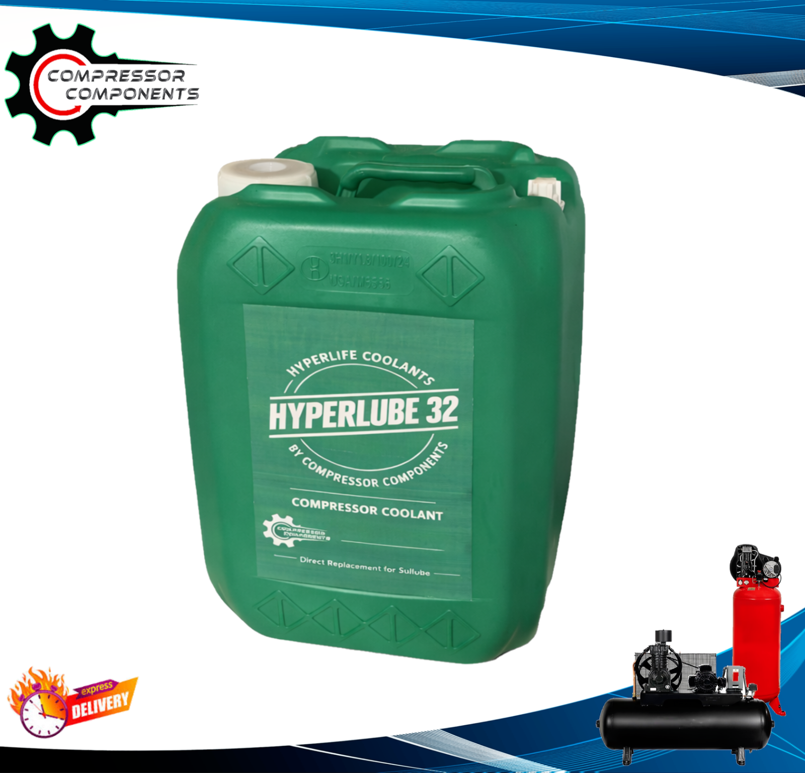 HYPERLUBE 32 Synthetic Compressor Oil 5 Gallons / Replaces Sullube 250022-669