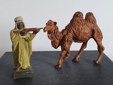 Elastolin Lineol Nardi Araber Krieger Gewehr mit Kamel Made Italy Wildwest Masse
