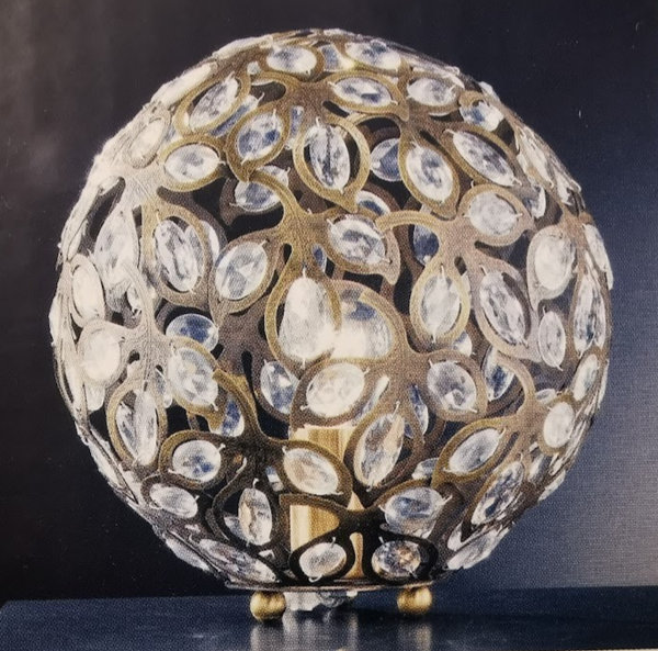 Honsel Tischlampe Tischleuchte Signo Kugel Metallkugel 1Xe27 Altmessing Ø 25Cm-image
