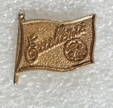 General Electric GE Excellence Flag Lapel Pin Badge Vintage Gold Tone