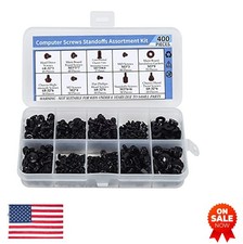 400PCS Computer Screws Motherboard Standoffs Assortment Kit SSD Hard Drive PC