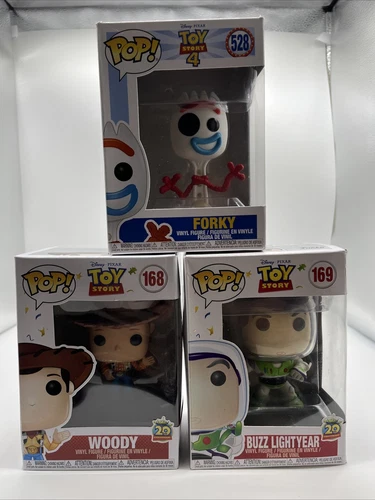 Lot Of 3 Toy Story Funko Pops: Woody, Buzz Lightyear, Forky
