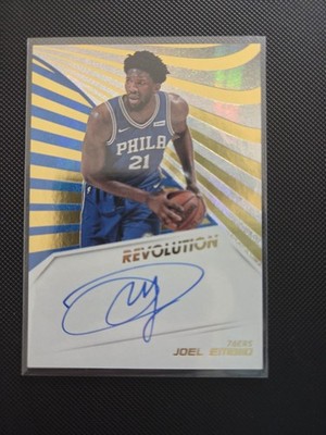 Joel Embiid 2018-19 Panini Revolution Autograph Philadelphia 76ers AU AUTO