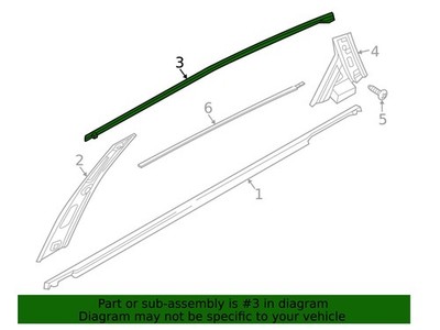 OEM ® REAR Door Panel Trim Chrome Molding Upper LEFT 2021-2024 Kia