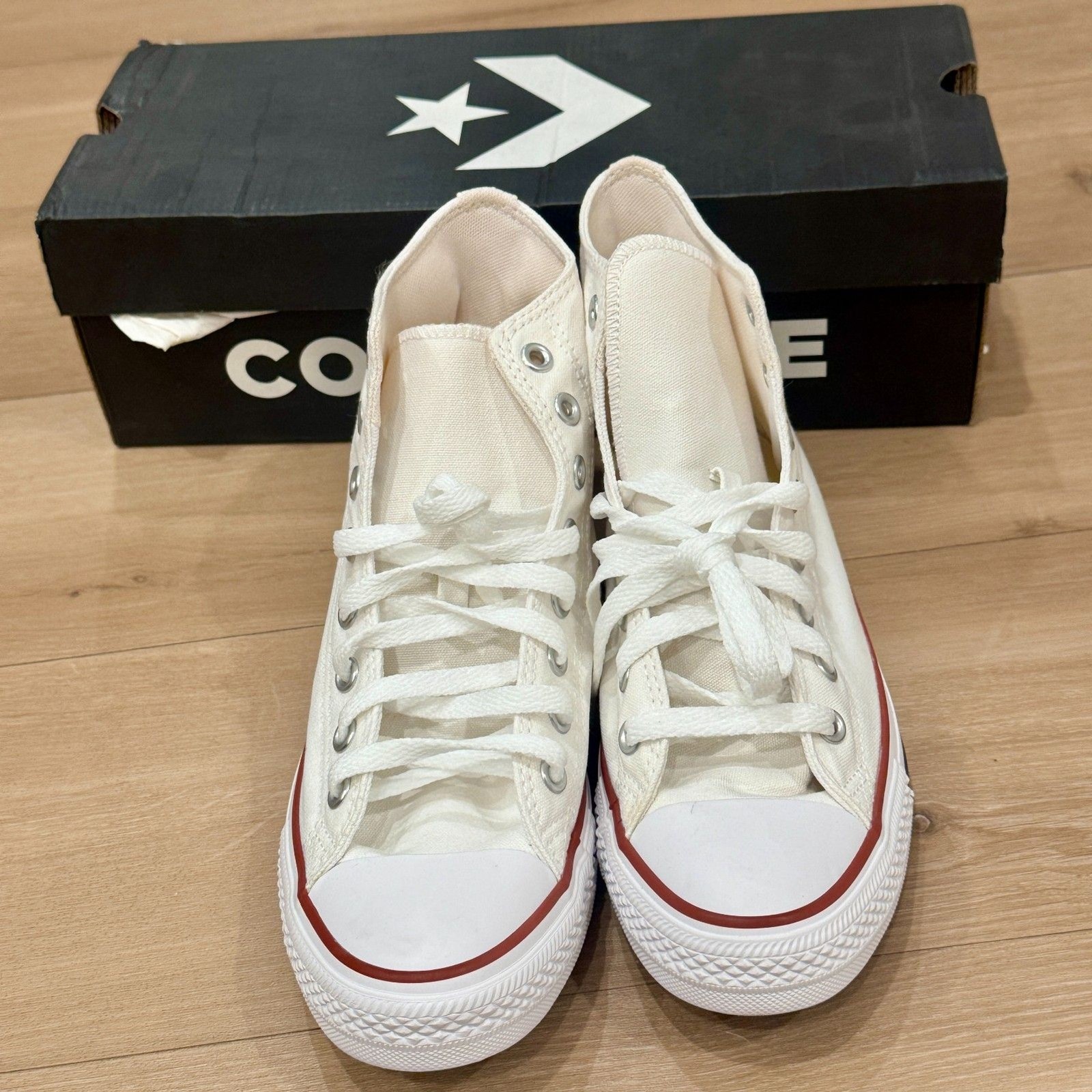 Chuck Taylor All Star High Top Sneaker Optical White - 8.5 M/ 10.5 W NIB  thumbnail 7