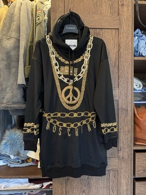 Moschino X H&M Kleid Sweatshirtkleid Kapuze