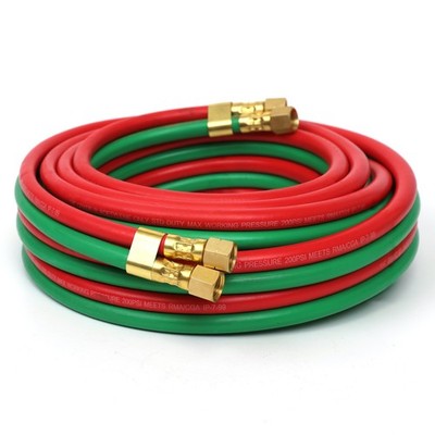 1/4'' x 25' Twin Welding Hose ? Meets RMA/CGA Standards for Grade R, Type D)