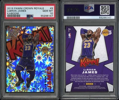 2019 Crown Royale KABOOM! #9 LeBron James Championship Year PSA 10 GEM MINT