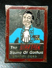 Classic Star Trek 17th Aired Episode The Squire of Gothos Logo Metal Pin 1991