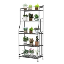 5 Tier Metal Plant Stand Indoor and Outdoor Flower Rack, Home Iron Storage Or...