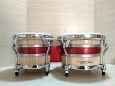 This Is A Set Hand Made HR El piernas Bongo From Colombia Natural Wood
