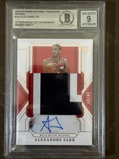 Alexandre Sarr Alex 2024-25 Panini National Treasures Rookie Patch BAS 9 Auto 🔥