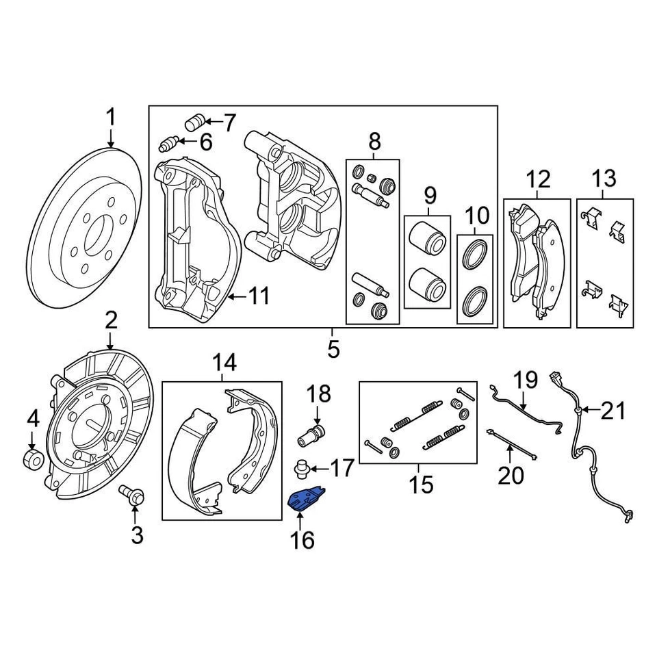 For Nissan TITAN 2023-2024 Nissan 440411PA1C Rear Right Parking Brake Lever Foto 3 de 3