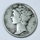 1935 MERCURY DIME - 90% SILVER - Circulated US Coin #6453