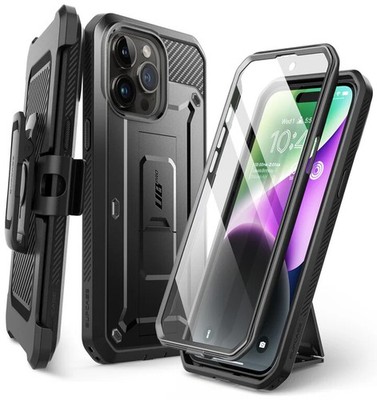 SUPCASE Einhorn Handyhülle für iPhone 15 Pro Max 6.7 Displayschutzfolie Schwarz