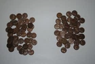 EF AU 1952 1953  Lincoln cents 2  rolls   RL75
