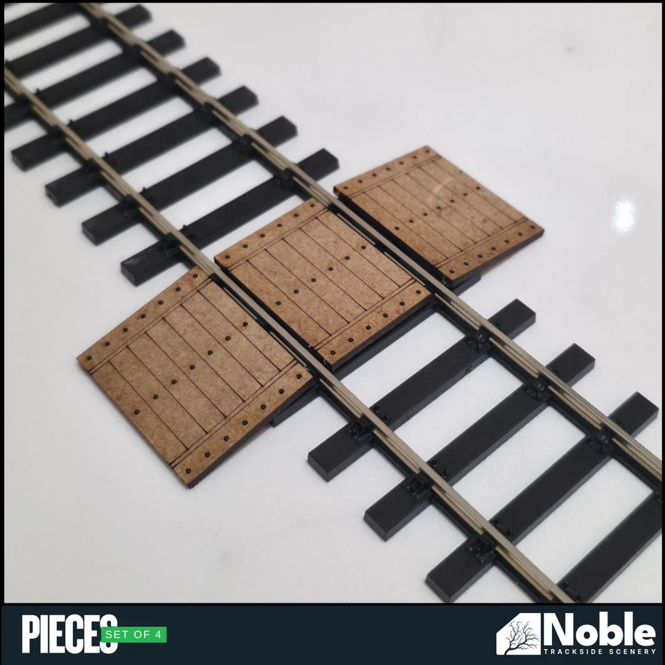 NOBLE DESIGNS Foot crossing/Track crossing kit of 4 sets - O Gauge 1:43 | Model Railway