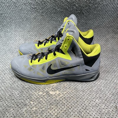 Nike Zoom Hyperchaos Grey Neon Green Basketball Shoes Size 12 Men s