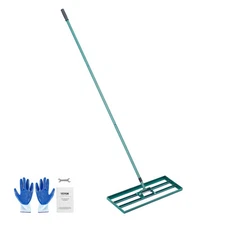 VEVOR Lawn Leveling Rake 30"x10" Level Lawn Tool with 78" Steel Extended Handle