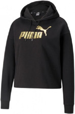 PUMA 58689101 - Women s ESS CROPPED METALLIC LOGO HOODIE FL Regular Hoodie