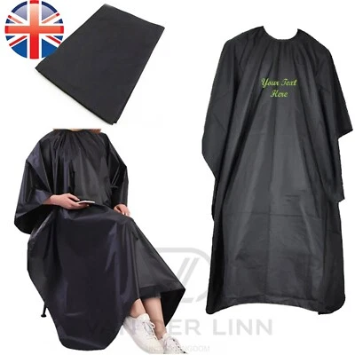 VAN DER LINN Personalisierte bestickte HAARSCHNITTSCHÜRZE Unisex Profi Haarschnitt Salon