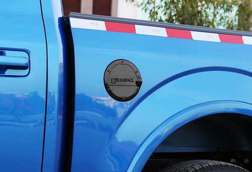 F150 Locking Gas Cap Chrome ABS Gas Door Cover For 2015-2020 Ford F-150 - Stick-On Fuel Tank Decor F150 Door Handle Covers - Foto 2