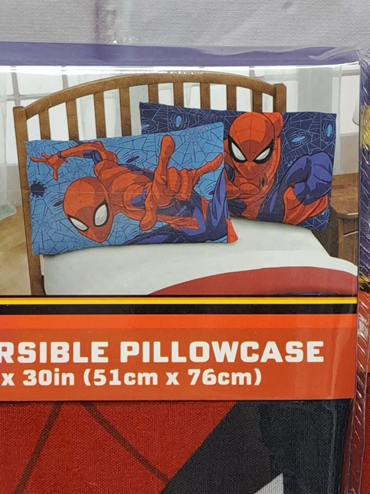 Marvel Spider-Man Reversible Pillowcase 20" X 30" 100% Polyester Kids Bedding (p - Image 2 of 4