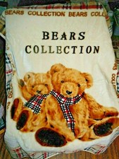 Large Soft Plush Warm Baby Toddler Blanket Quilt Angel Teddy Bears Collection