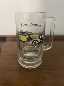 Vintage Silver Springs, FL Antique Car Collection Glass Mug
