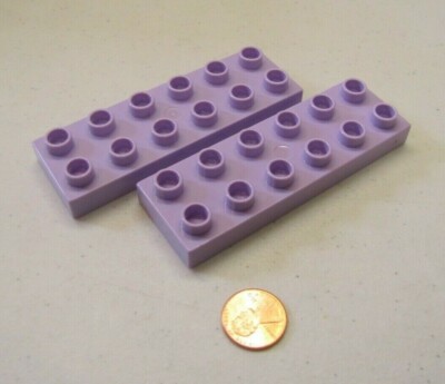 Lego Duplo 2 Thin 2X6 Lavender Light Purple Bricks Blocks Building Block House