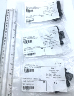 Bulgin Lot of 3 Connector Receptacle PXP4011/03S/6570 New