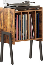 Record Player Stand, Record Storage Table, End Table with Vinyl Holder Display S