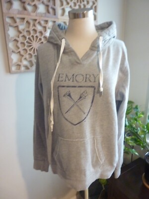 Emory University Eagles GRAY WOMENS College Hoodie Sweatshirt SIZE XL