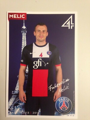 Carte Photo PSG Handball Saison 2013-2014 - Melic Avec Signature