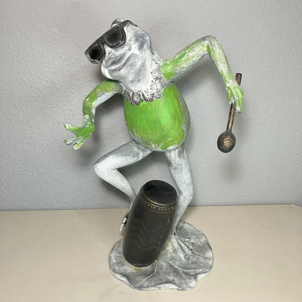 Drummer Frog Garden Sculpture Statue Musician 21"H ~ SPI Home - Image 2 of 4