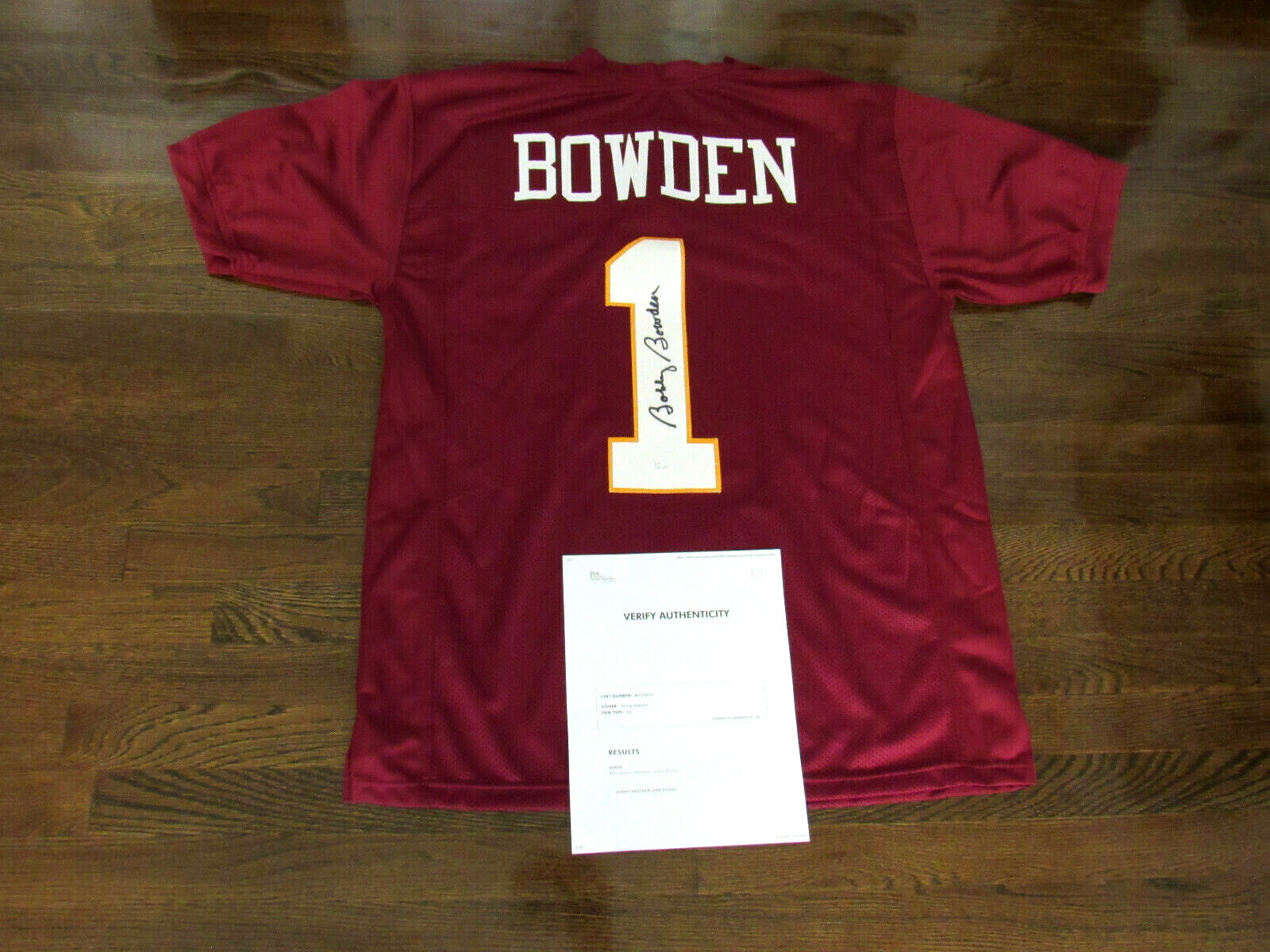 Bobby Bowden Autographed Signed Florida State Seminoles HOF AUTO FSU FOOTBALL JERSEY JSA 
