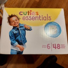 Cuties essentials Baby Diapers, Size 6, box of 48