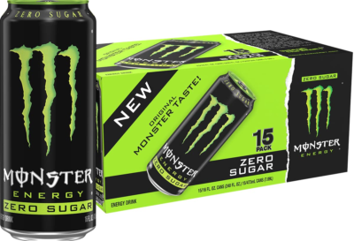Monster Energy Zero Sugar 50本 Monster Energy Zero Sugar, Green, Original, Low Calorie Energy