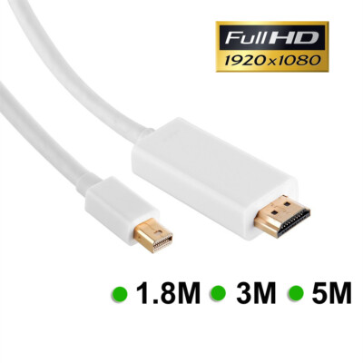 Mini DisplayPort DP to HDMI Cable 5m 3m Male to Male Gold Plated for Surface Pro