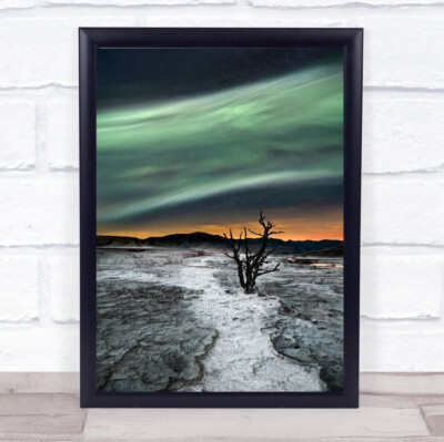 Magische Aurora Nordlichter Borealis Nachthimmel astronomischer Wandkunstdruck