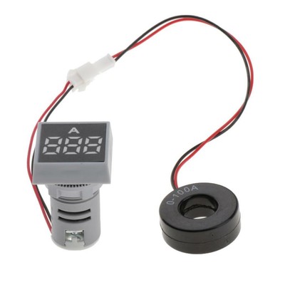 1pc 22mm  100A Amp Amperemeter Meter Tester Mini Square LED Digitalanzeige