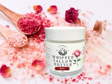 Rose , Whipped Tallow, Grass/fed, all natural,ZERO: Dyes, Additives, GMOS