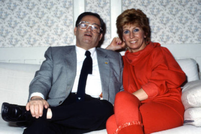 Niederländischer Sänger Willy Alberti mit seiner Tochter Sängerin Willeke Alberti 4x6 Foto
