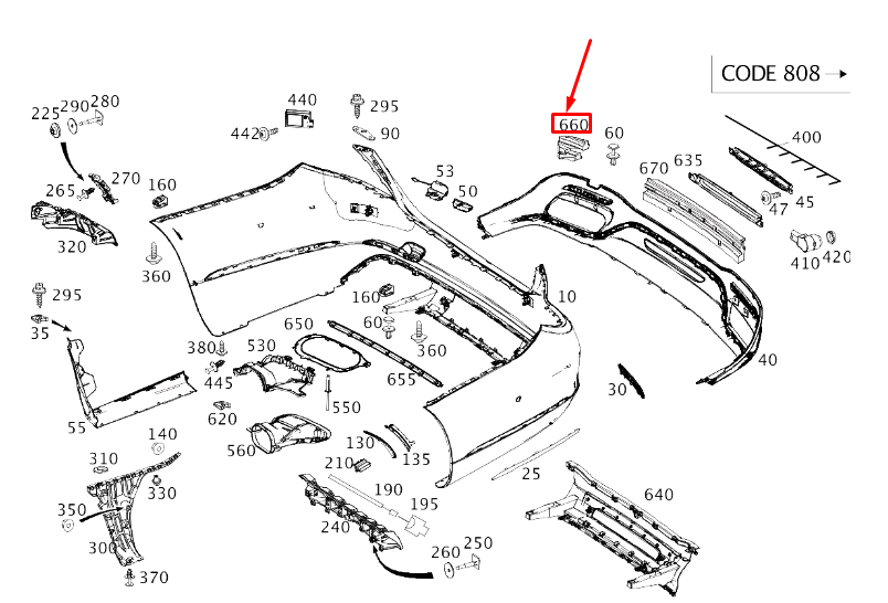 MERCEDES-BENZ S W222 Stoßfänger hinten rechts Absorber A2228853702