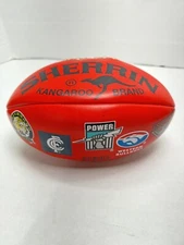 Sherrin Kangaroo Brand Synthetic AFL Football In Red All Team Logos  USA Seller